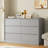 6 Drawer Double Dresser, 47.2" W Modern Wood Chest With Deep Drawers For Bedroom-760672307