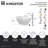Kingston Brass Arcticstone 57-Inch Solid Surface Oval Double Slipper Freestanding Tub With Faucet Combo And Drain-114103931