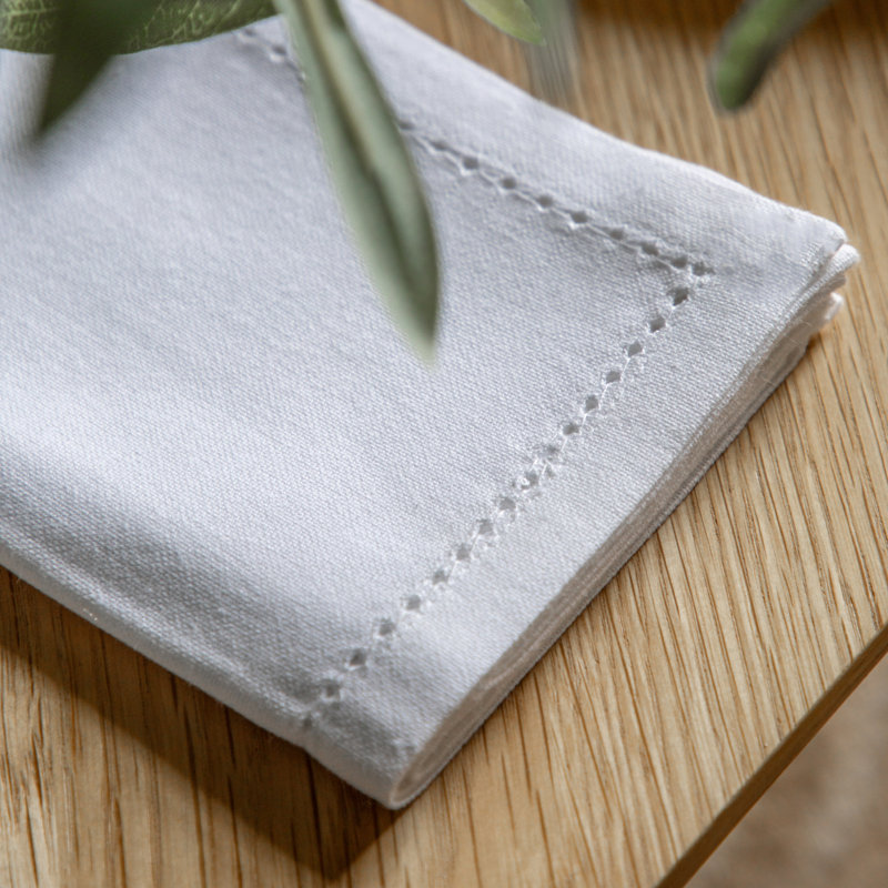 Cotton Blend White Napkin