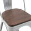 Chaise d'appoint empilable en métal H 33,5 po Linzy-29996407