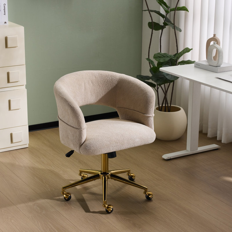 Chaise de bureau pivotante 25,1 pouces, Kaki