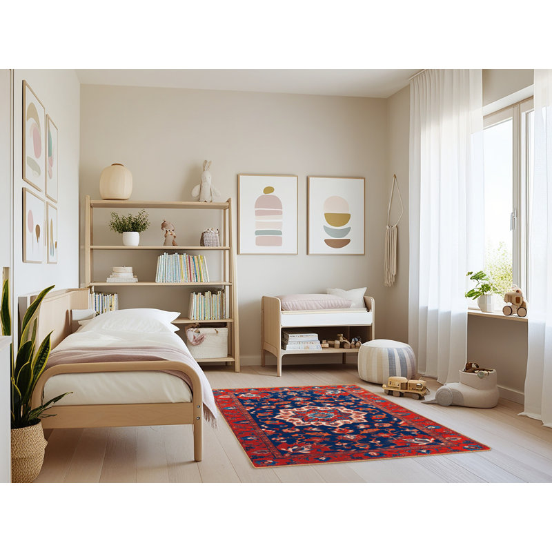 Tapis brun Tabriz lavable à la machine, Rectangulaire 3 pi x 5 pi
