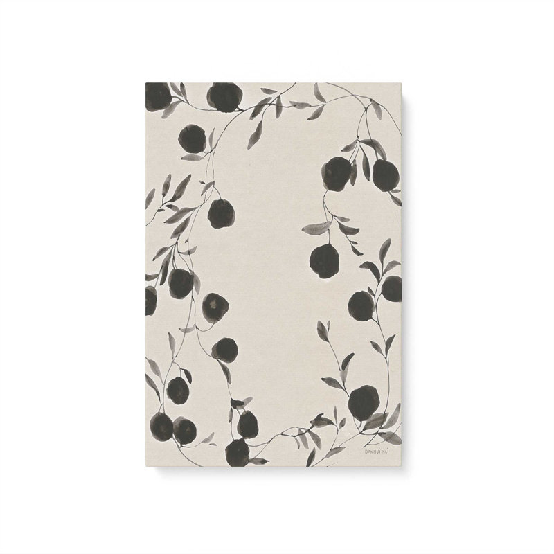 «Black Ink Botanicals I», toile tendue, H 18 po x l 12 po
