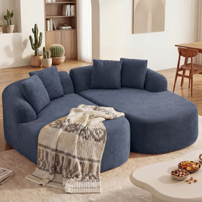 Méridienne double rembourrée 2 pièces, canapé-lit à combinaison libre Bonless, aucun assemblage requis