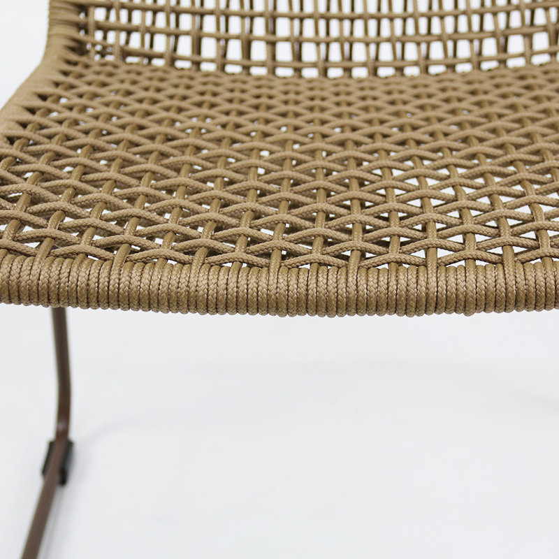 Knot Patio Dining Side Chair, Oxide /Latte 