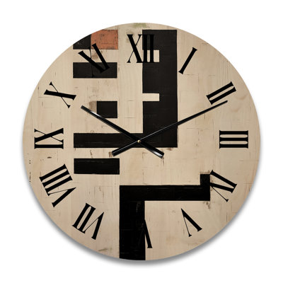 Horloge murale géométrique moderne en bois surdimensionnée New ordre