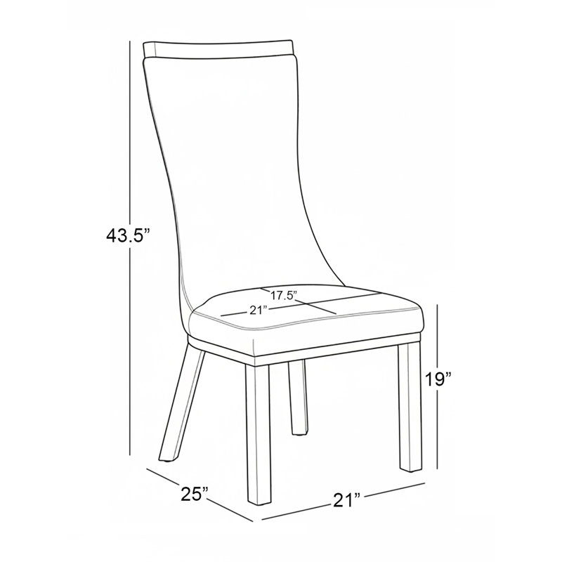 Chaise d'appoint rembourrée Felizardo en gris foncé, Gris foncé, Argent