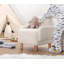 Stylish Kid's Wing Chair, White Faux Fur, 19.3 x 22.4 x 20.1 inches | 35 DNS HR Medium Hard Sponge, Beech Wood Legs | Perfect for Playrooms & Nurseries, Soft & Comfortable Design, Easy to Clean-70589370