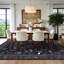 Tapis floral lavable pour animaux 6 x 9 de style campagnard antidérapant pour le salon, tapis à poils courts qui ne perd pas ses poils, tapis intérieur pliable et doux pour la chambre à coucher, la salle de jeux et la chambre de bébé, bleu-1707989846-1711026855