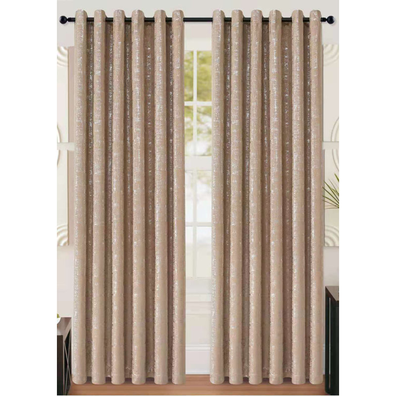 Freitas Room Darkening Curtain Pair, Beige, 115cm Width x 183cm Drop 