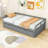 Twin Size Wooden Daybed with Trundle-1470487295