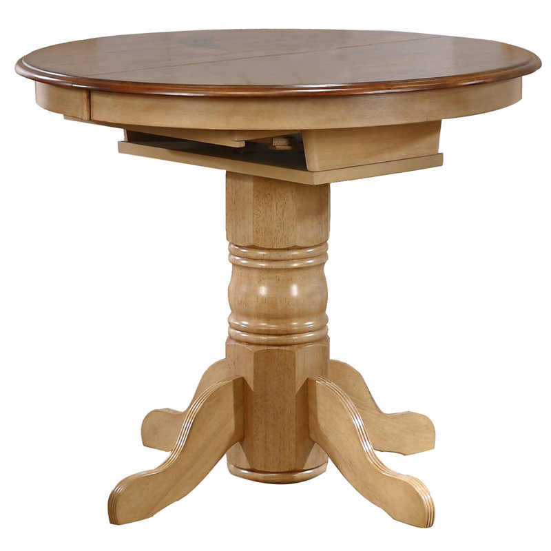 Huerfano Valley Extendable Oval Solid Wood Top Dining Table