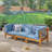 30.3'' Wide Wood Patio Sofa with Cushions-751986650