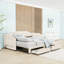 Lit de jour simple rembourré en lin extensible avec éclairage à DEL et tiroirs de rangement-932903170