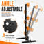 Cible d'arbre en acier AR500 - support de tir à 6 cibles avec raquettes réactives de 6,3 po, angle réglable et base en H robuste