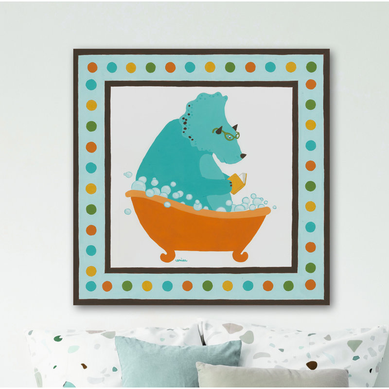 Peebles Rub-a-Dub Dino III, reproduction sur toile tendue, H 48 po x l 48 po x P 1,5 po