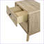 Table de chevet beige Mid-Century avec 2 tiroirs avec finition en bois