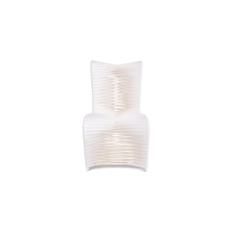 Seat Belt Cotton Upholstered Side Chair, Off-White