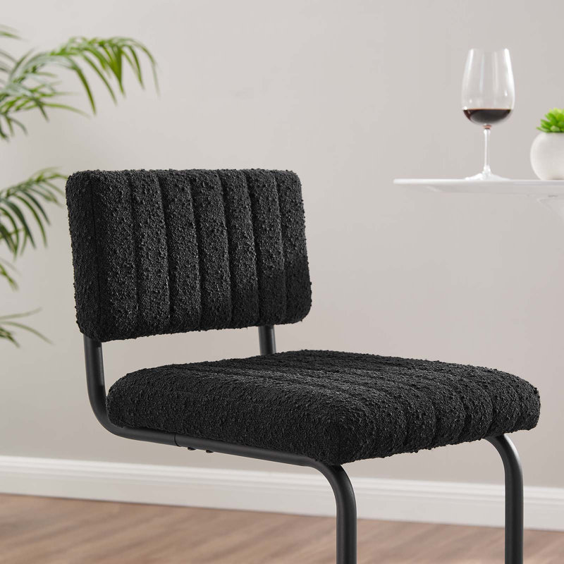 Modway Parity Vegan Leather Counter Stools, Bar Stool (30.5" Seat Height), Black
