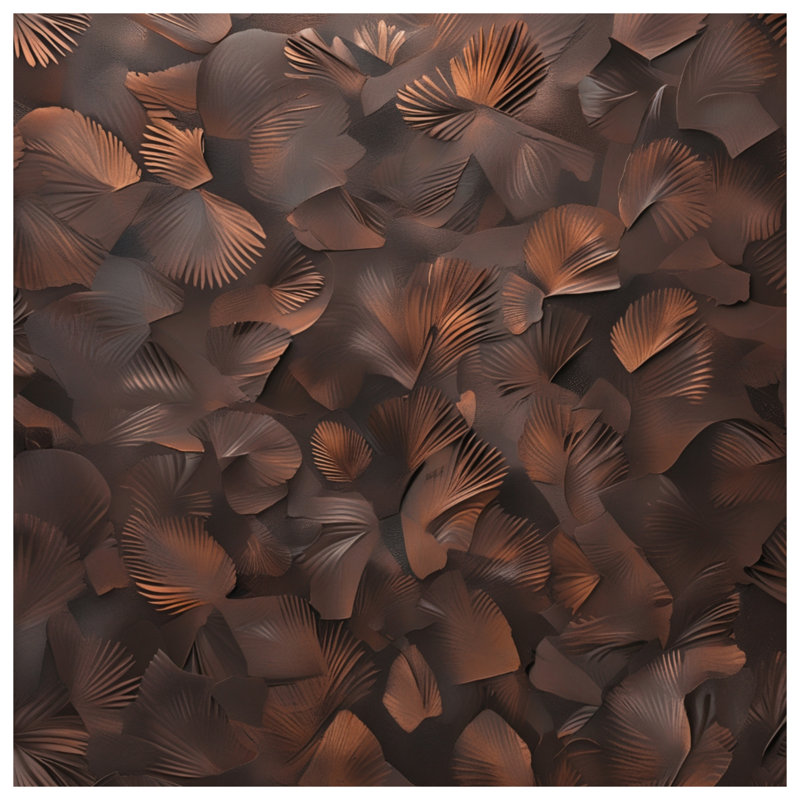 Toile de galerie en bronze à feuilles métalliques en plusieurs tailles, 20 po x 24 po