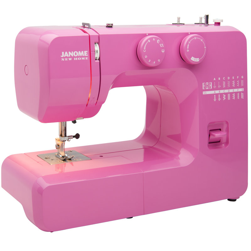 Janome Easy-to-Use Mechanical Sewing Machine, Pink
