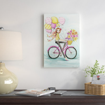 «Birthday Bicycle», peinture sur toile tendue