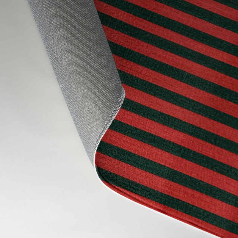 Tapis intérieur / extérieur brun HorizontalStripes, Rectangle 9 pi x 12 pi