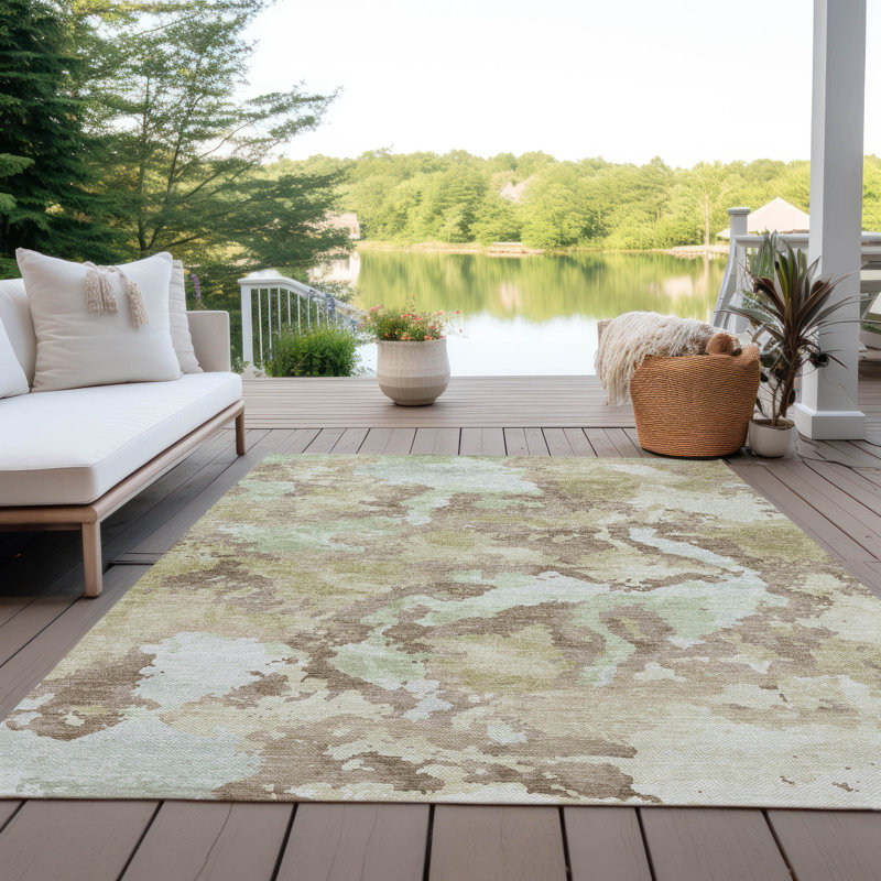 Tapis intérieur / extérieur brun Branza , 8' x 10'