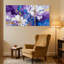 Plantes et fleurs, vagues abstraites, ensemble de 3 impressions sur toile-879775996