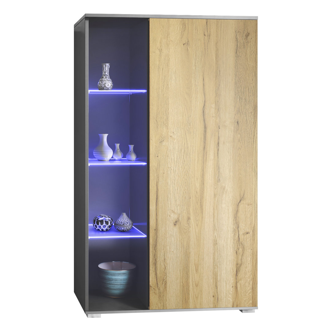 Davos Vitrine Korpus Anthrazit LED