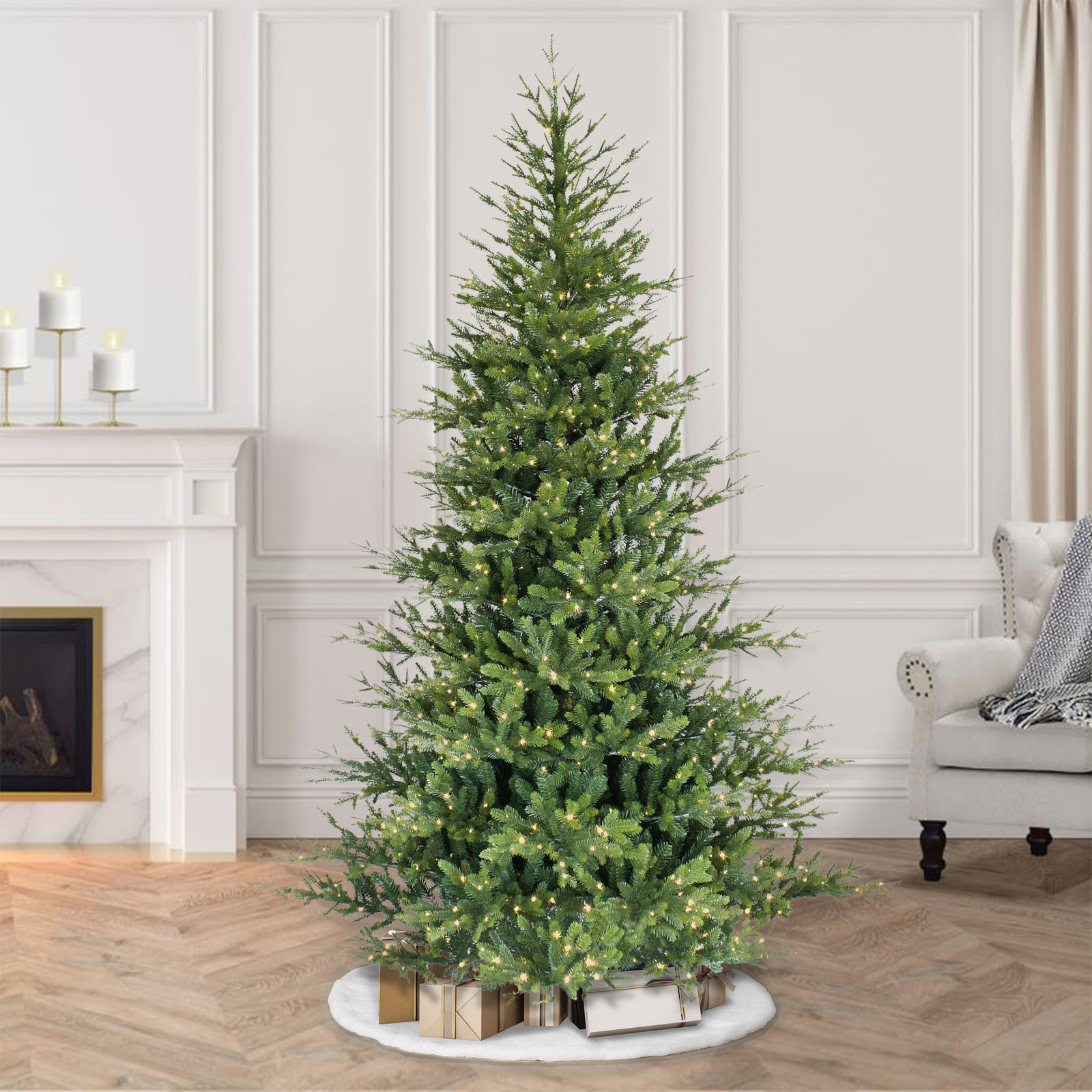 Germelino 6.5' Lighted Artificial Christmas Tree