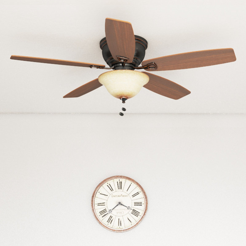 Ventilateur de plafond d'intérieur à DEL 52 po Glen Alden, Bronze frotté à l'huile