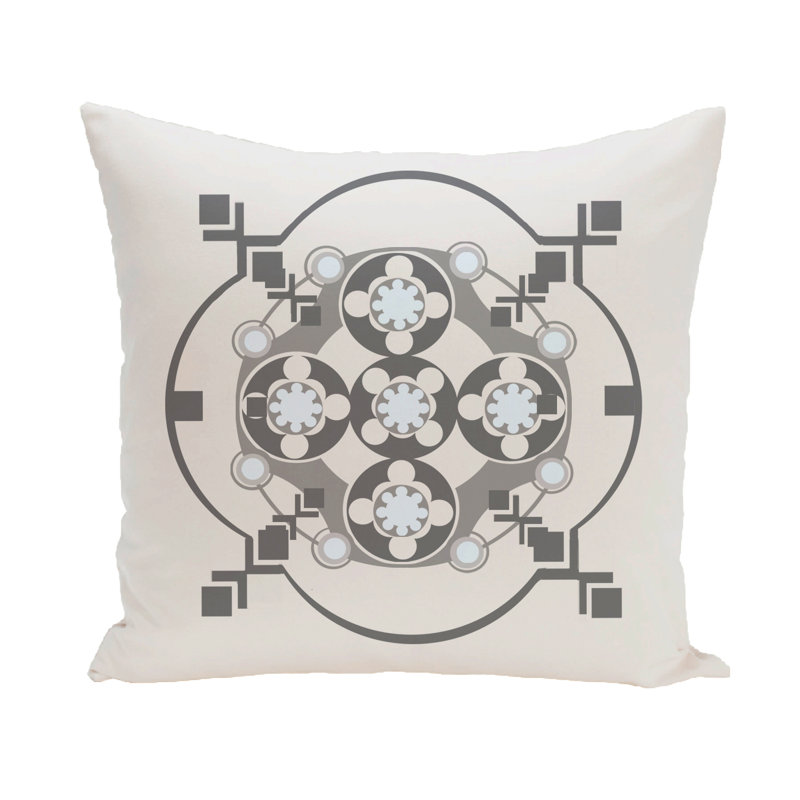 Housse de coussin d'extérieur carré Bandana-Rama, Paloma, H 16 po x l 16 po