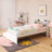 Wood Frame Twin Size Bed With Trundle,Bookcase-2057102597