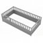 Lit simple au sol avec barrière de sécurité ultra haute Porte en pin massif gris-1779139119-1779139114