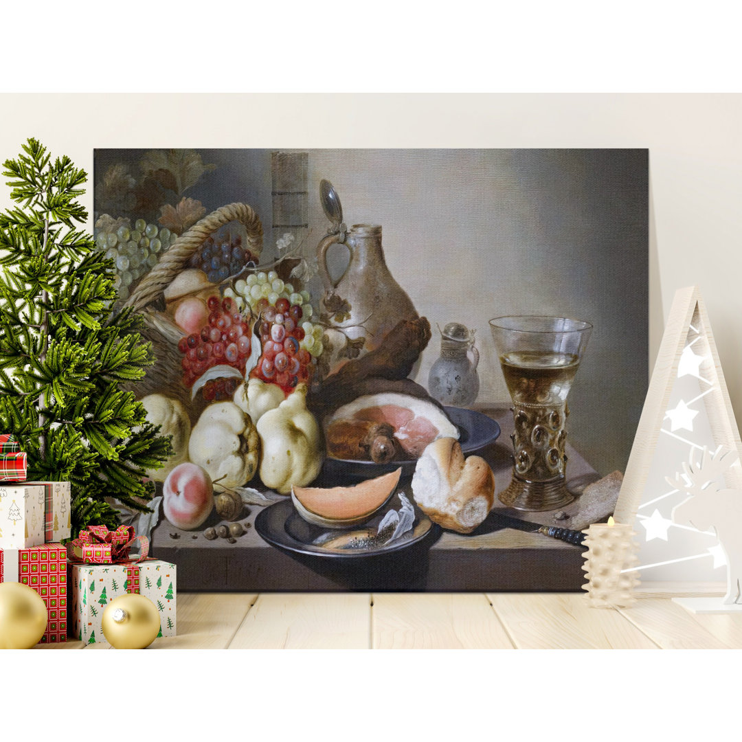 Still Life Canvas Wall Art, Fruit and Food Painting, Gallery Wrapped Canvas Print, Ready to Hang, Archival Quality, Kitchen Decor