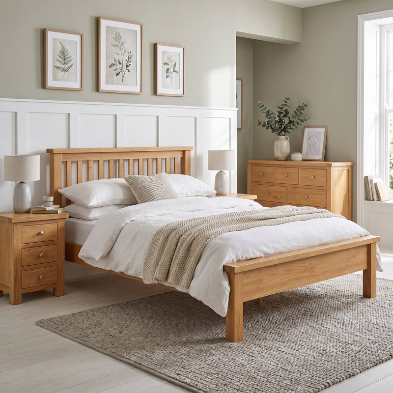 Dover Solid + Manufactured Wood Bed, Double (4'6)