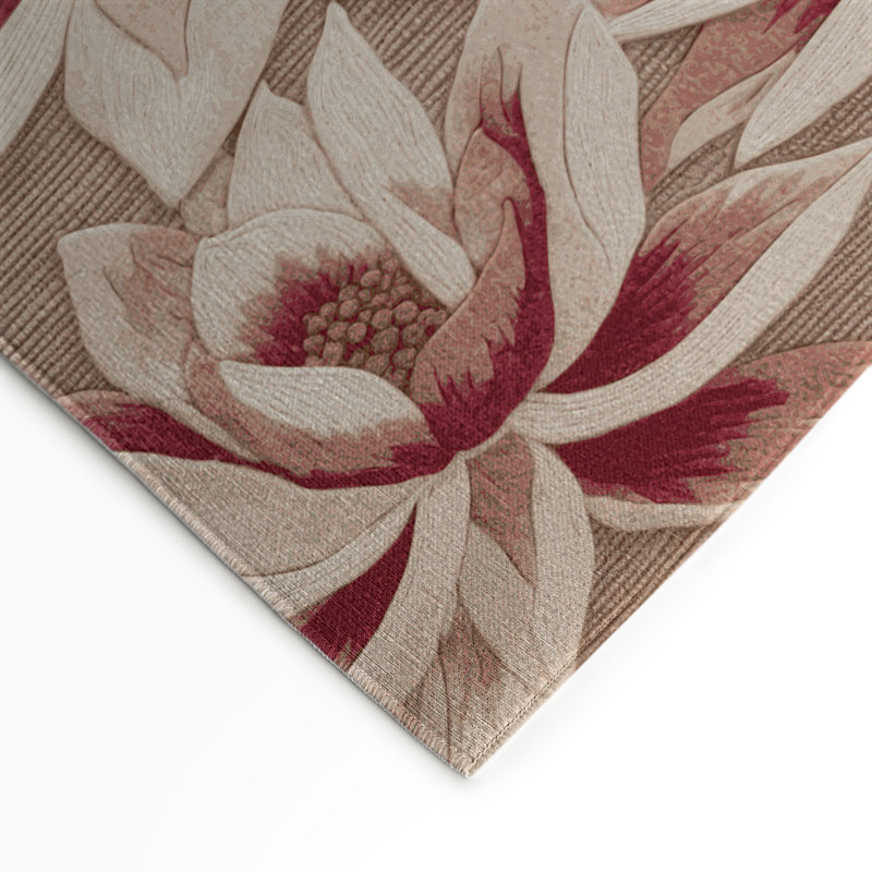 Tapis beige d'intérieur et d'extérieur Botanical, Rectangle 9 pi x 12 pi