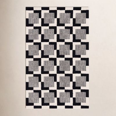 Harton Hand-Tufted Geometric Rug