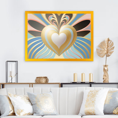 «Shining Contemporary White Heart I», reproduction sur toile