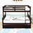 Twin Over Full Bunk Bed With Ladder, Guardrail And Twin Trundle-1382008745