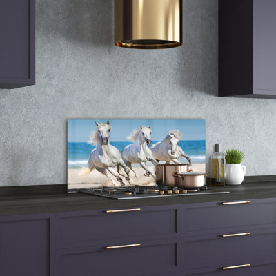50cm W x 100cm L Glass Peel and Stick Panel