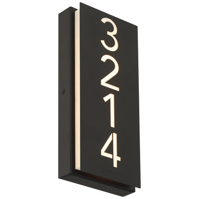 Voyant d'adresse intérieur en braille Numero Braille - fini noir Numero