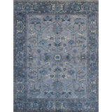 High-Quality Hand-Knotted Grey And Dark Grey Area Rug