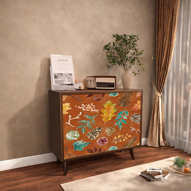 Spacious Pine Decorative Storage Cabinet