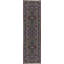 Wool Oriental Area Rug in Black/Burgundy/Pink