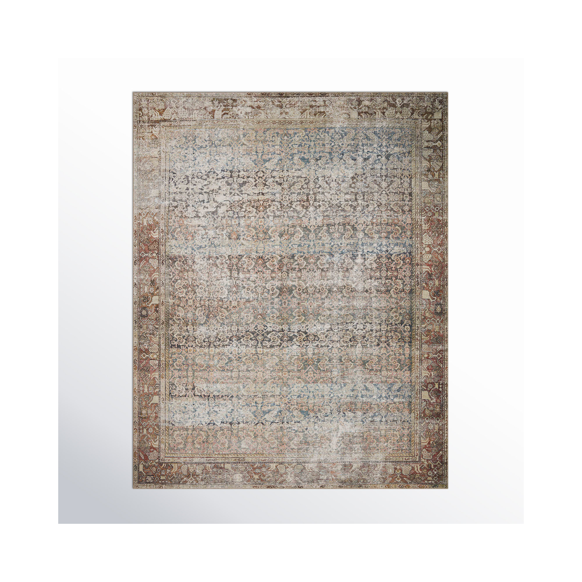 Amber Lewis x Loloi Georgie Multi / Spice Area Rug, Rectangle 2' x 5'