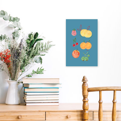 «Vibrant Summer Fruits», art mural cerise audacieuse