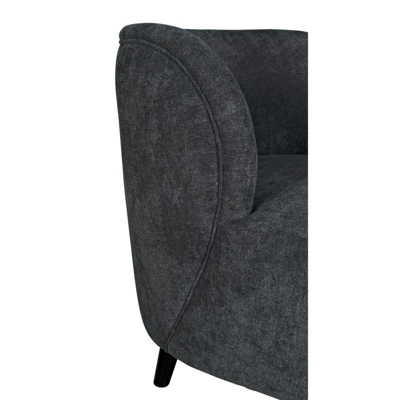 Laffont Barrel Chair, Ocean Gray, Black