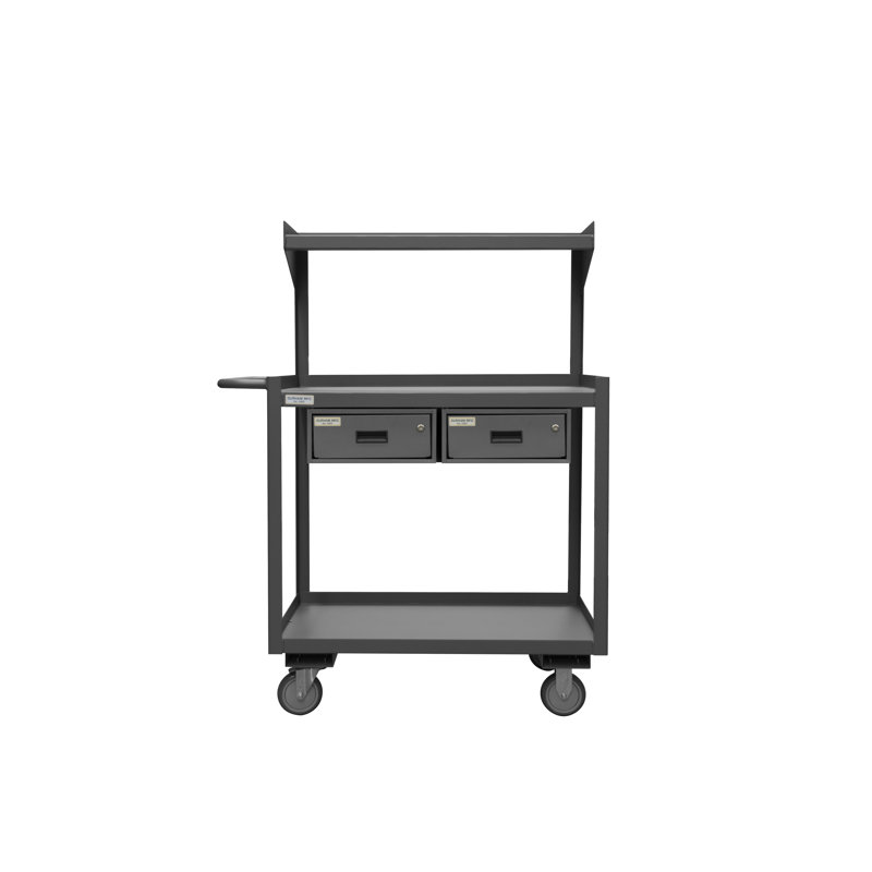 24'' W Metal Top Workbench with Wheels